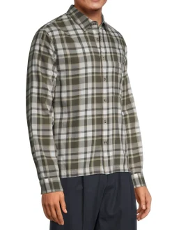 Vince Casual Button-Down Shirts|Maison Classic Fit Plaid Button Down Shirt Sycamore