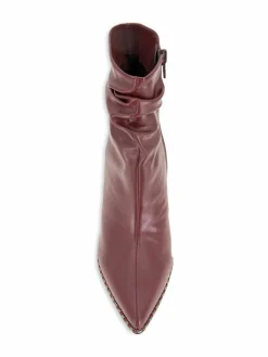 BCBGeneration Manda Studded Point Toe Ruched Ankle Boots