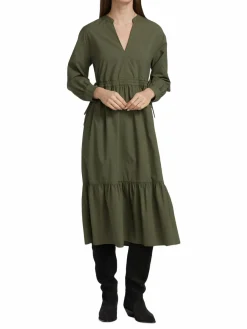 Women Rails Maple Tiered Drawstring Midi Dress