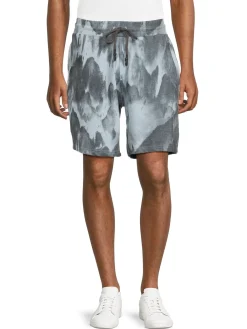 Eleven Paris Shorts|Marble Print Knit Drawstring Shorts Air