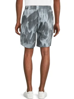 Eleven Paris Shorts|Marble Print Knit Drawstring Shorts Air