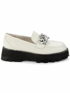 Karl Lagerfeld Paris Marcia Embellished Leather Loafers