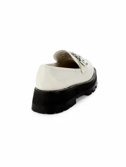 Karl Lagerfeld Paris Marcia Embellished Leather Loafers