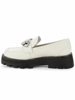 Karl Lagerfeld Paris Marcia Embellished Leather Loafers