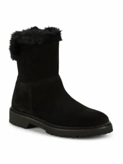 Aquatalia Marilena Faux Fur-Trim Suede Winter Boots