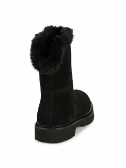 Aquatalia Marilena Faux Fur-Trim Suede Winter Boots