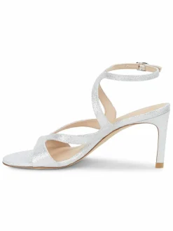 Stuart Weitzman Mariposa Glitter Leather Sandals