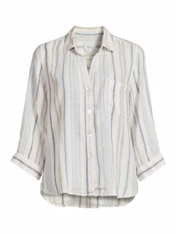Women Rails Marloes Striped Linen Blend Shirt