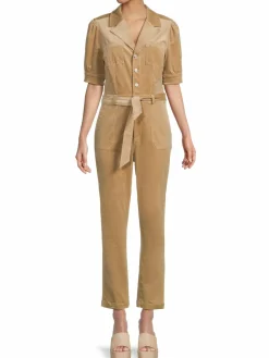 Women Paige Mayslie Belted Corduroy Jumpsuit