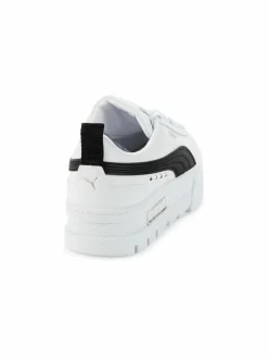 Puma Mayze Two Tone Leather Platform Sneakers