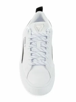Puma Mayze Two Tone Leather Platform Sneakers