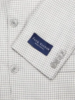 Jack Victor Blazers & Sportcoats|Mcallen Houndstooth Wool Blend Sportcoat Grey