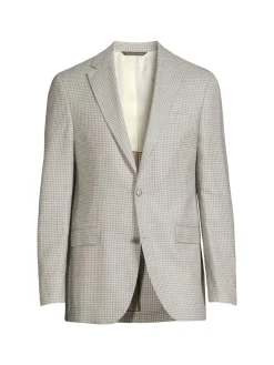 Jack Victor Blazers & Sportcoats|Mcallen Houndstooth Wool Blend Sportcoat Grey