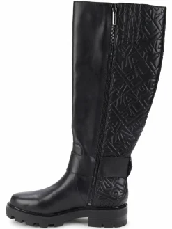 Karl Lagerfeld Paris Meara Logo Quilted Knee High Boots