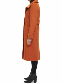 Women Kenneth Cole Melton Wool Blend Peacoat