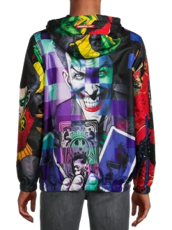 Members Only Coats & Jackets| X Batman Print Windbreaker Jacket Red Multi