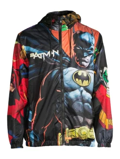 Members Only Coats & Jackets| X Batman Print Windbreaker Jacket Red Multi