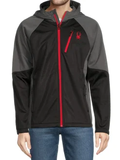Spyder Coats & Jackets|Mendoza Raglan Sleeve Hooded Jacket Black