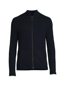 Autumn Cashmere Sweaters|Merino Wool & Cashmere Zip Front Cardigan