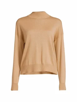 Women Saks Fifth Avenue Merino Wool Blend Mockneck Sweater