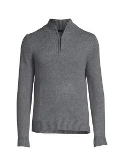 Saks Fifth Avenue Sweaters|Merino Wool Blend Quarter Zip Sweater