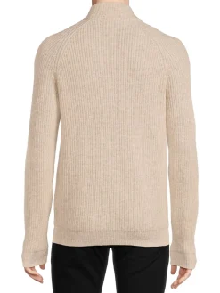 Saks Fifth Avenue Sweaters|Merino Wool Blend Shaker Full Zip Sweater