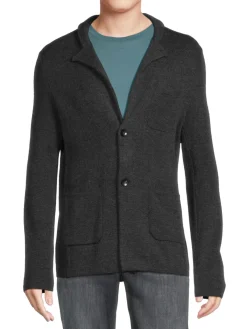 Saks Fifth Avenue Sweaters|Merino Wool Blend Sweater Blazer
