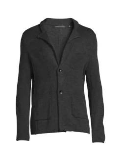 Saks Fifth Avenue Sweaters|Merino Wool Blend Sweater Blazer