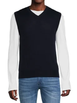 Saks Fifth Avenue Sweaters|Merino Wool Blend Sweater Vest