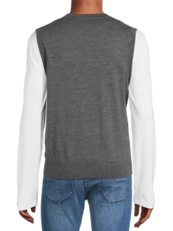 Saks Fifth Avenue Sweaters|Merino Wool Blend Sweater Vest