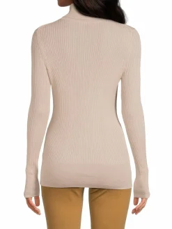 Women Saks Fifth Avenue Merino Wool Blend Turtleneck Sweater