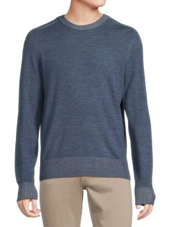 Bruno Magli Sweaters|Merino Wool Saddle Shoulder Crewneck Sweater