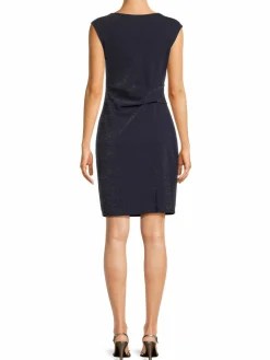 Women Tash+Sophie Metallic Cowl Sheath Dress