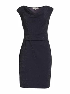 Women Tash+Sophie Metallic Cowl Sheath Dress