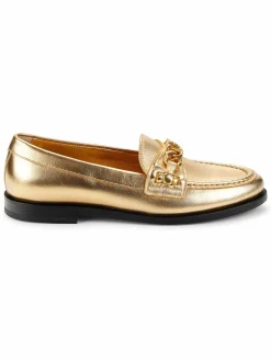 Valentino Garavani Metallic Leather Bit Loafers