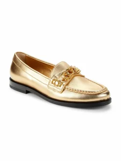 Valentino Garavani Metallic Leather Bit Loafers