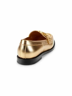 Valentino Garavani Metallic Leather Bit Loafers