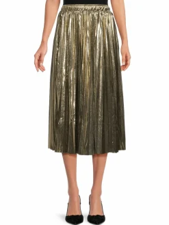 Women 70/21 Metallic Pleated Midi Skirt
