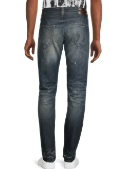 AG Jeans Jeans|Mid Rise Distressed Modern Slim Fit Jeans Blue