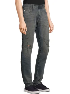 AG Jeans Jeans|Mid Rise Distressed Slim Skinny Jeans Blue