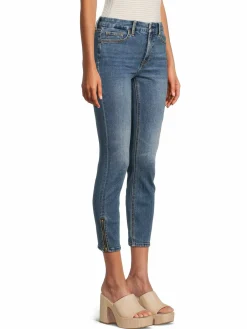Women Jen7 Mid Rise Skinny Cropped Jeans