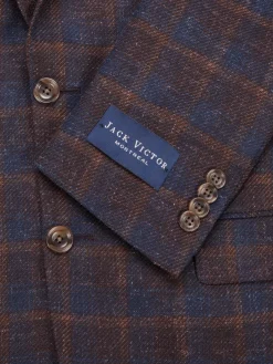 Jack Victor Blazers & Sportcoats|Midland Windowpane Wool Blend Sportcoat Burgundy