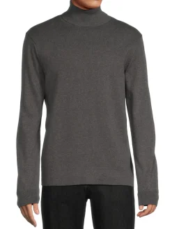 French Connection Sweaters|Milano Slubbed Turtleneck Sweater Grey