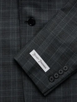 Hickey Freeman Blazers & Sportcoats|Milburn Ii Plaid Wool Blazer Light Grey