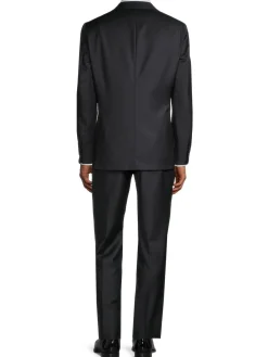 Hickey Freeman Tuxedos & Formal Wear|Milburn Ii Regular Fit Wool Suit Black
