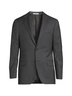 Hickey Freeman Blazers & Sportcoats|Milburn Ii Textured Wool Blazer Grey