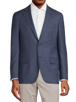Hickey Freeman Blazers & Sportcoats|Milburn Notch Lapel Wool Blazer Navy