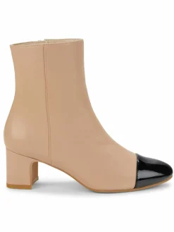 Stuart Weitzman Milla 60 Block Heel Cap Toe Ankle Boots