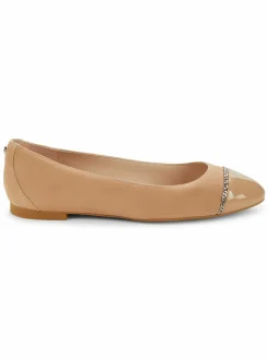 Stuart Weitzman Milla Chain Suede Ballet Flats
