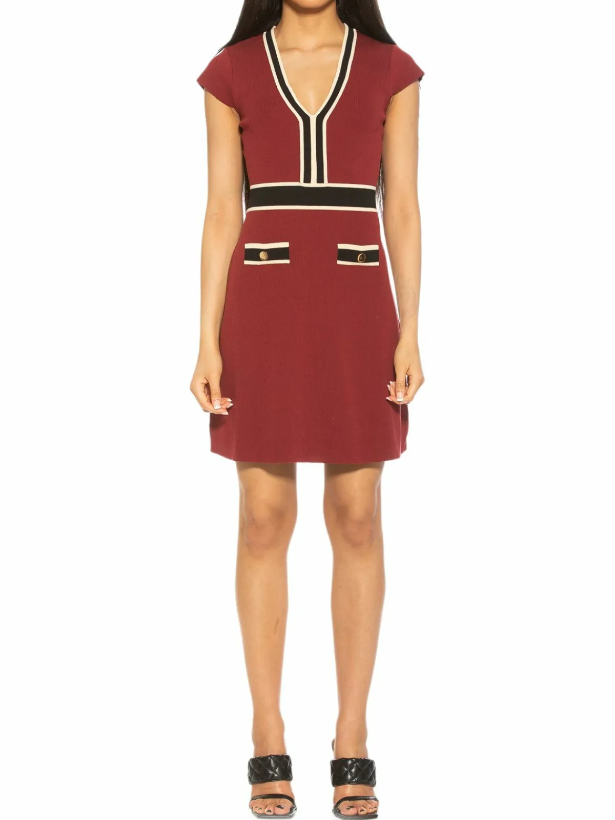 Women Alexia Admor Mirah Colorblock Fit & Flare Mini Dress